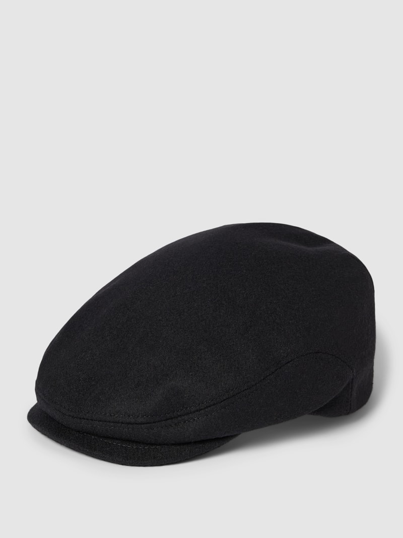 Schiebermütze mit Ohrenklappen Modell 'Gatsby' in schwarz