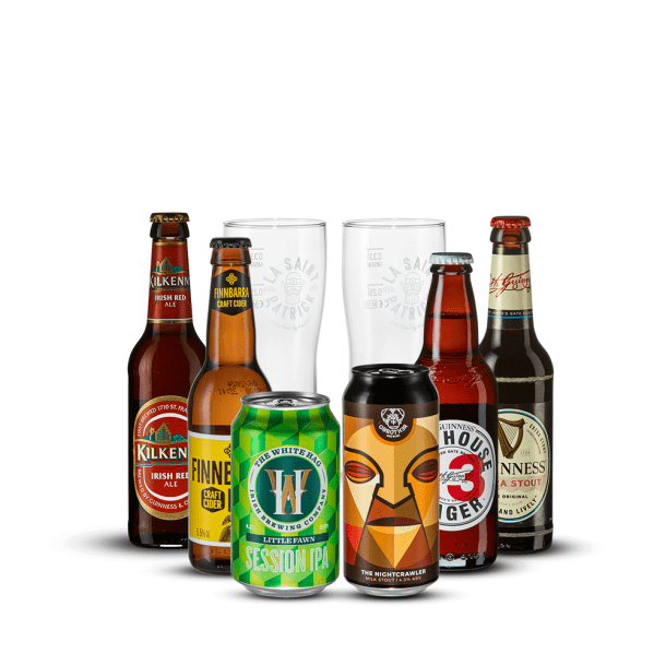 Pack Irlandais 6 Bières + 2 Verres