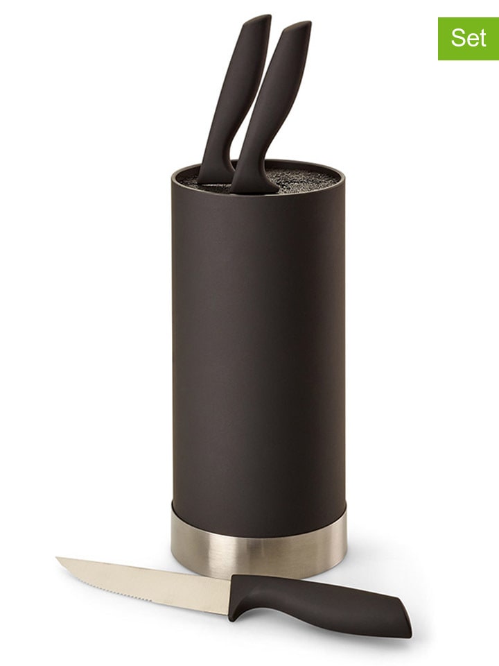 Echtwerk 4tlg. Küchenmesser-Set in Schwarz/ Silber günstig kaufen onesize