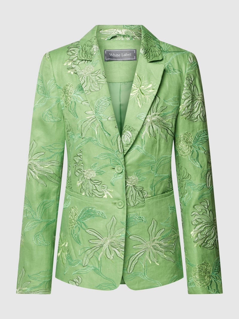 Blazer mit Allover-Print in grün