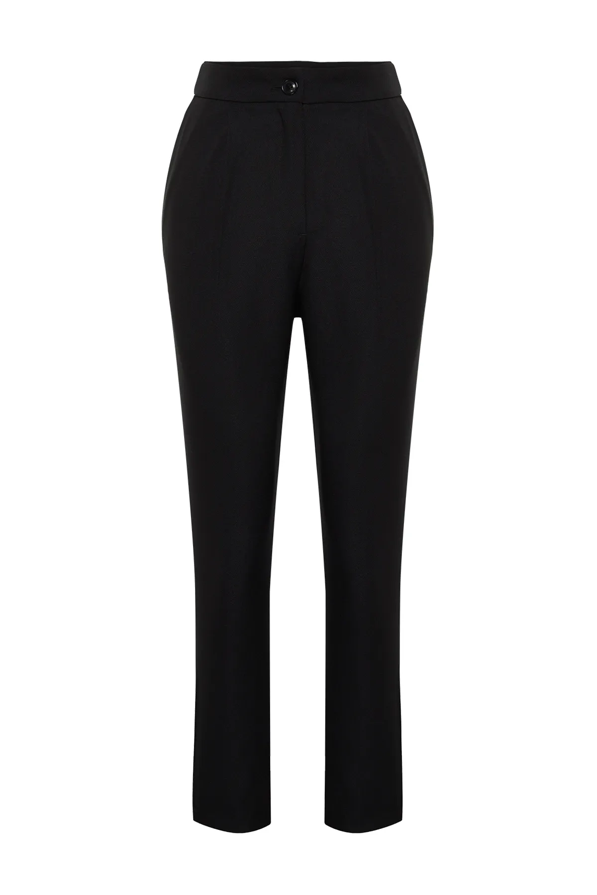Trendyol Collection  Schwarze karottengewebte Hose TWOSS24PL00085