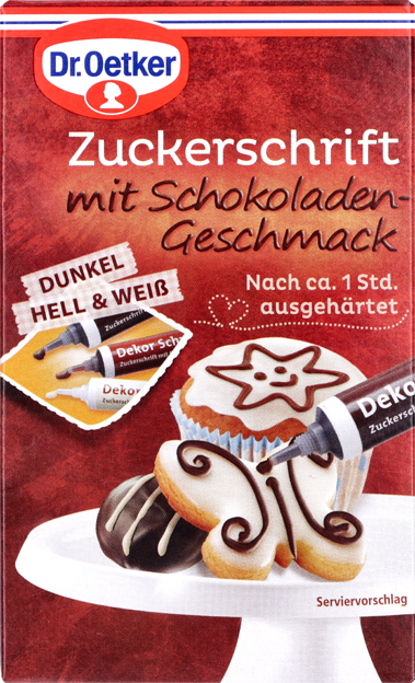 Dr. Oetker Zuckerschrift mit Schokoladengeschmack