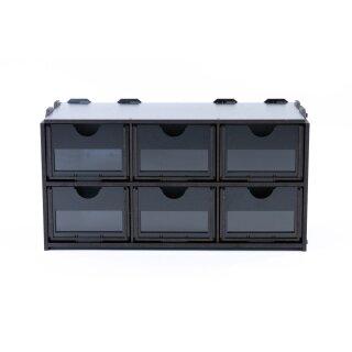 Black Paint Rack: Schrank mit 6 Schubladen