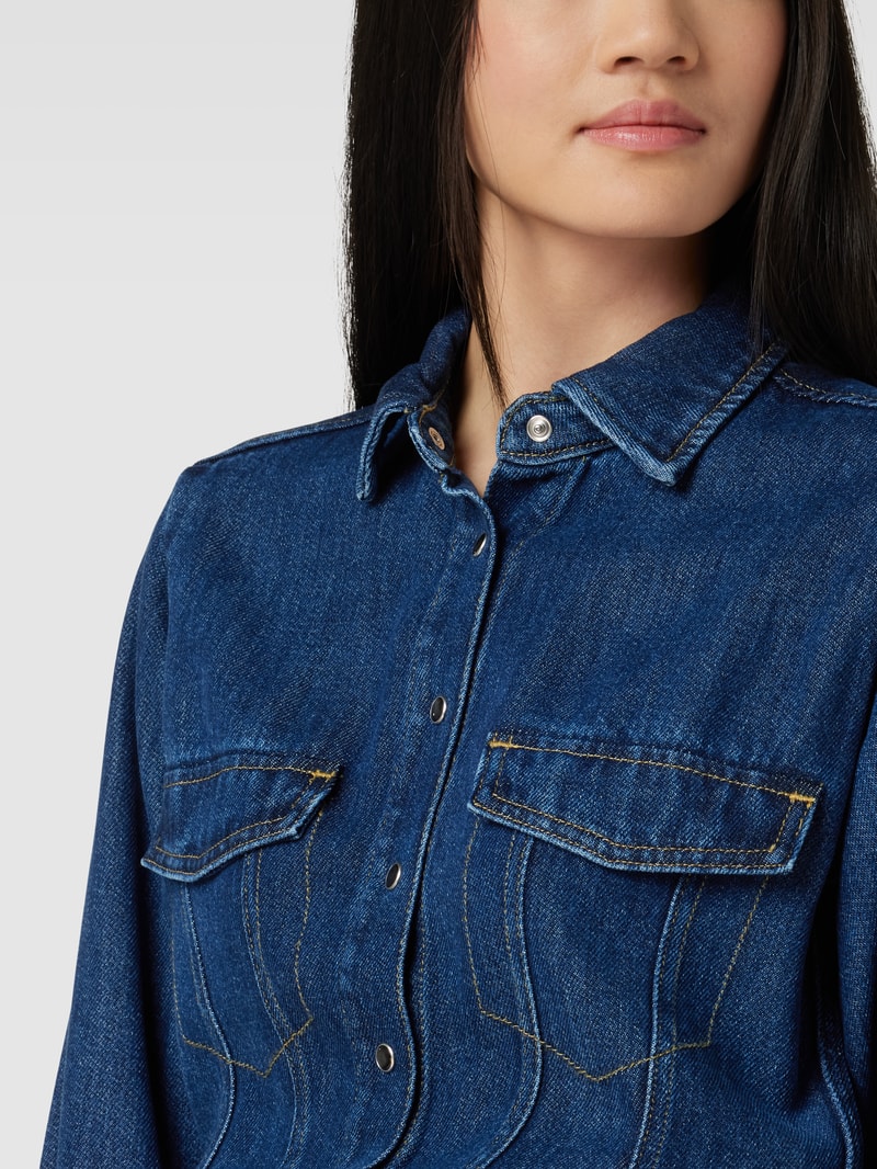 Jumpsuit in Denim-Optik in blau