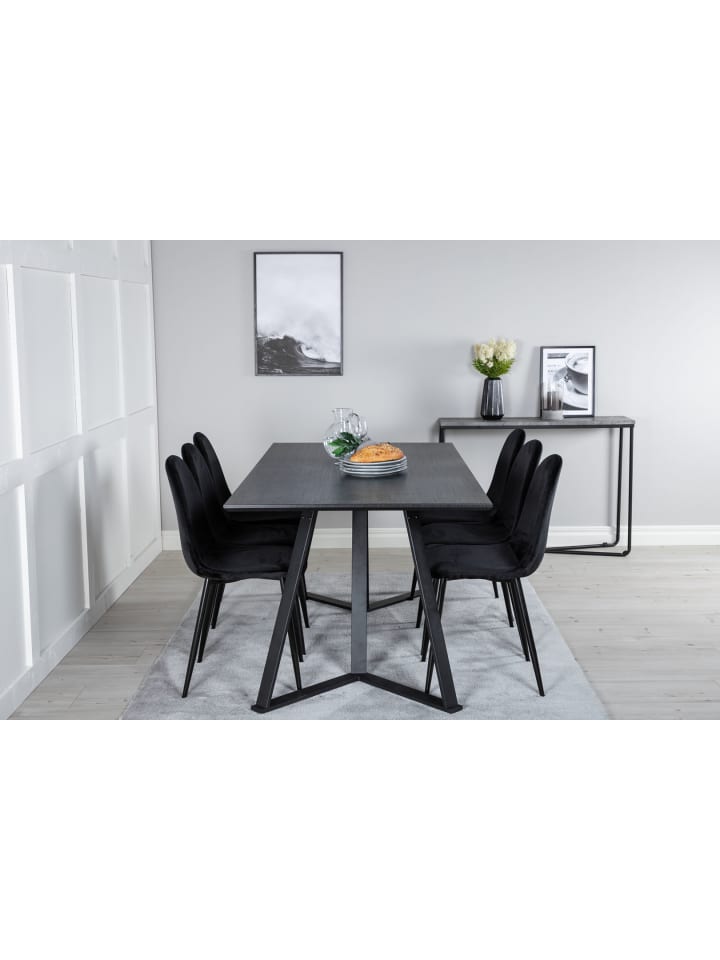 ebuy24 Essgruppe Marina 27 (7-teilig) Schwarz 90 x 180 cm günstig kaufen onesize