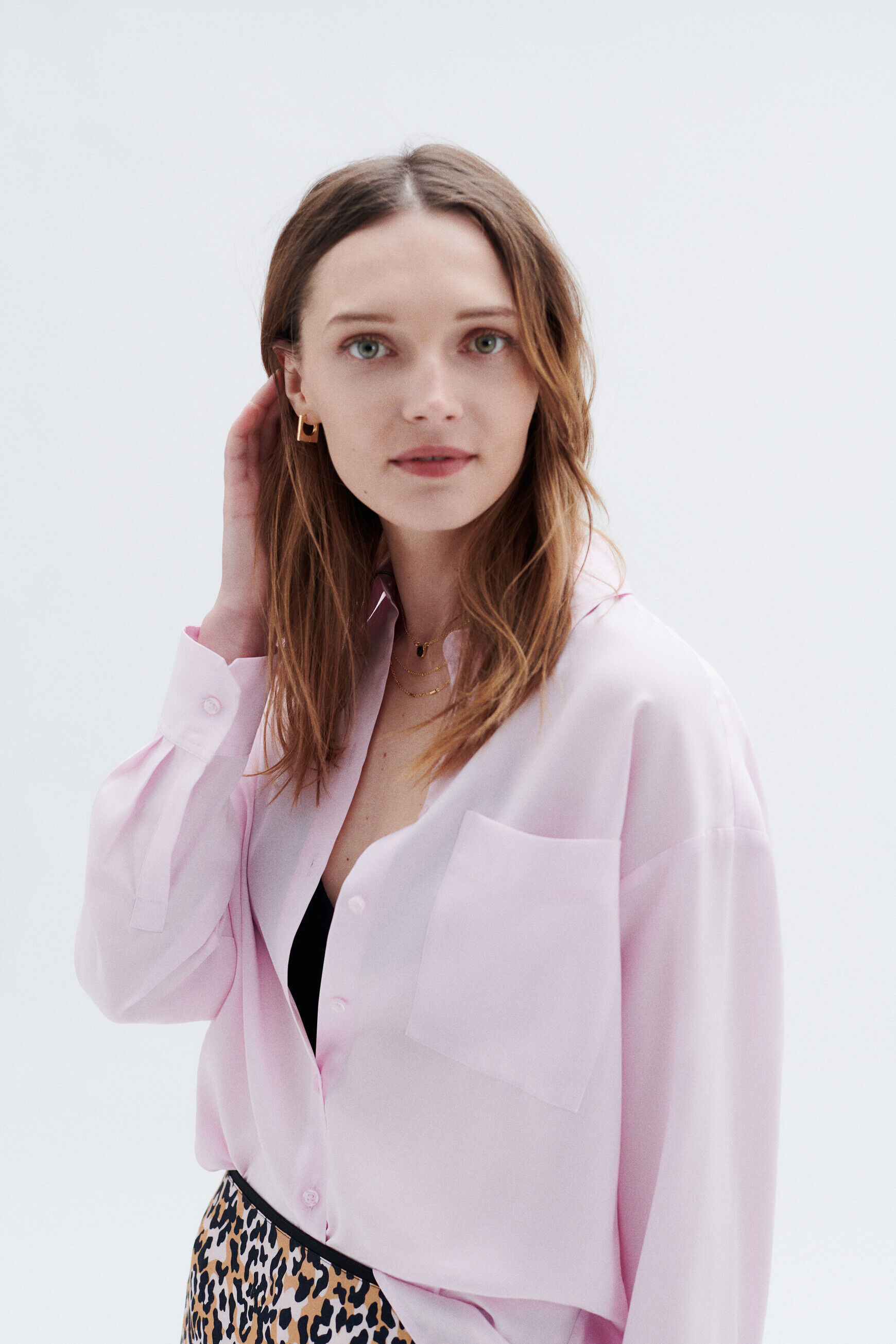 Chemise cabin rose pastel femme