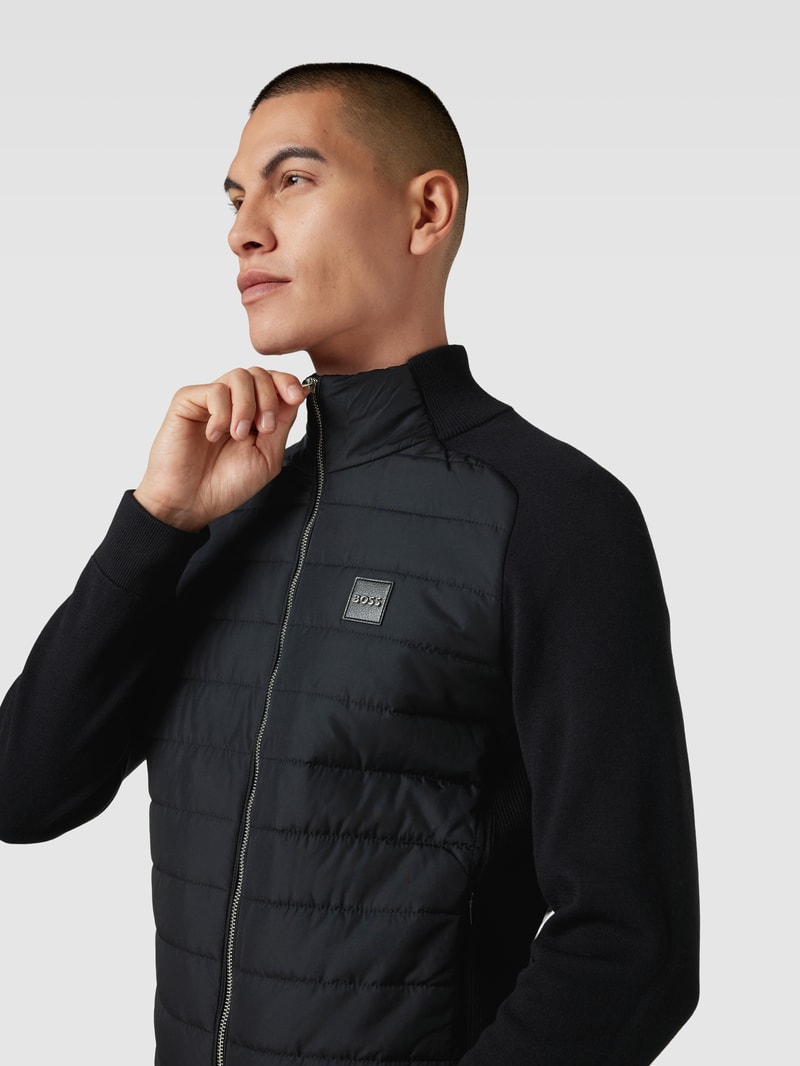 Strickjacke mit Zweiwege-Reißverschluss Modell 'Medesimo' in schwarz