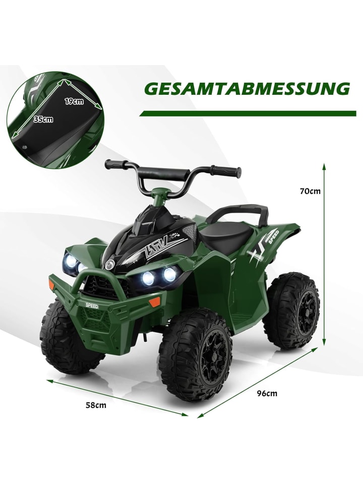 COSTWAY 12V Elektro Kinderquad 3-8 Jahre in Grün günstig kaufen onesize