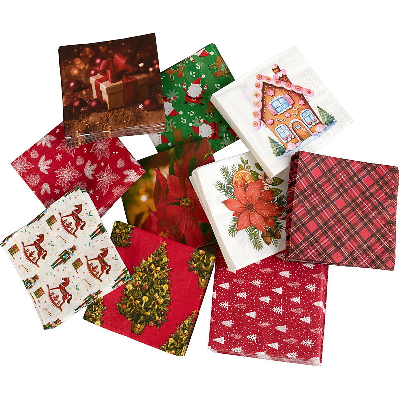 Vie Eco Servietter 20-pk 33x33 cm, julemotiv