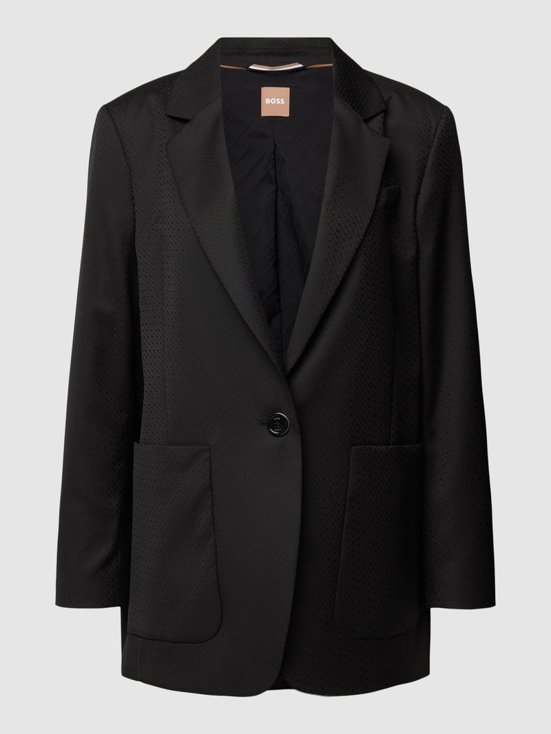 Blazer mit aufgesetzten Eingrifftaschen Modell 'Jakura' in schwarz