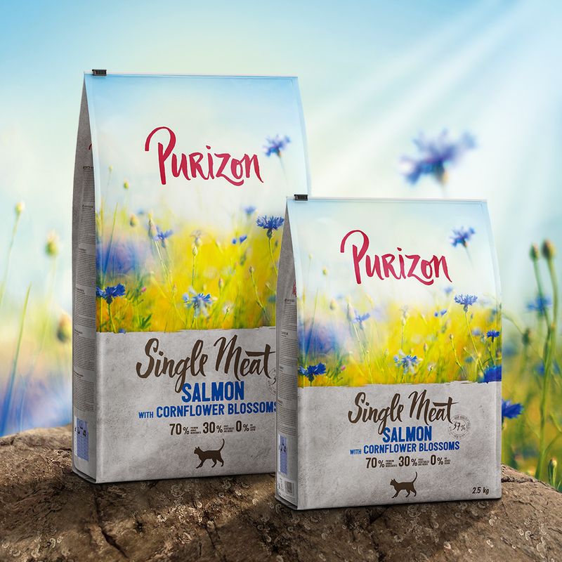 Purizon Single Meat Lachs mit Kornblumenblüten