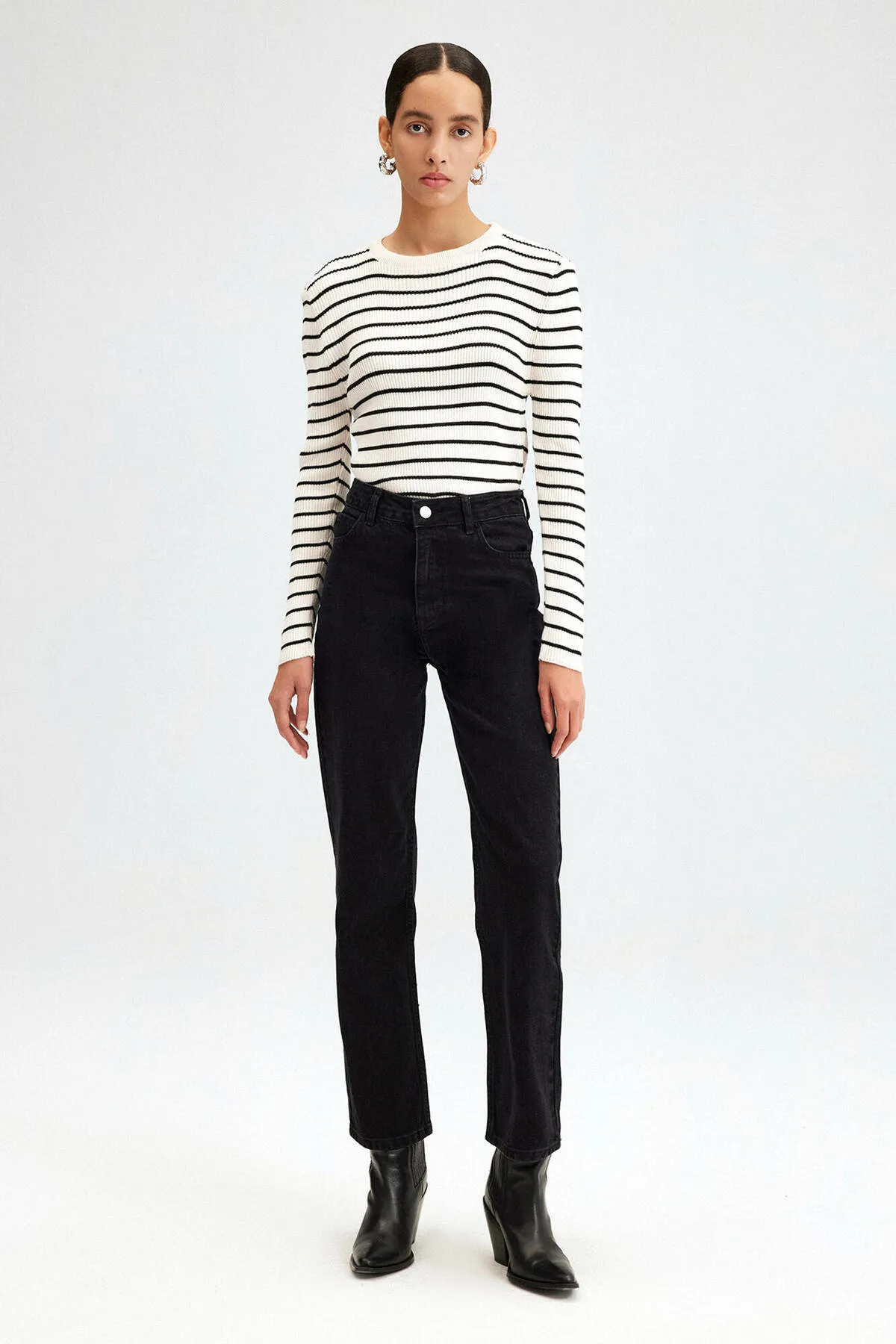 Touché Privé  Jeanshose mit hoher Taille und gerader Passform
