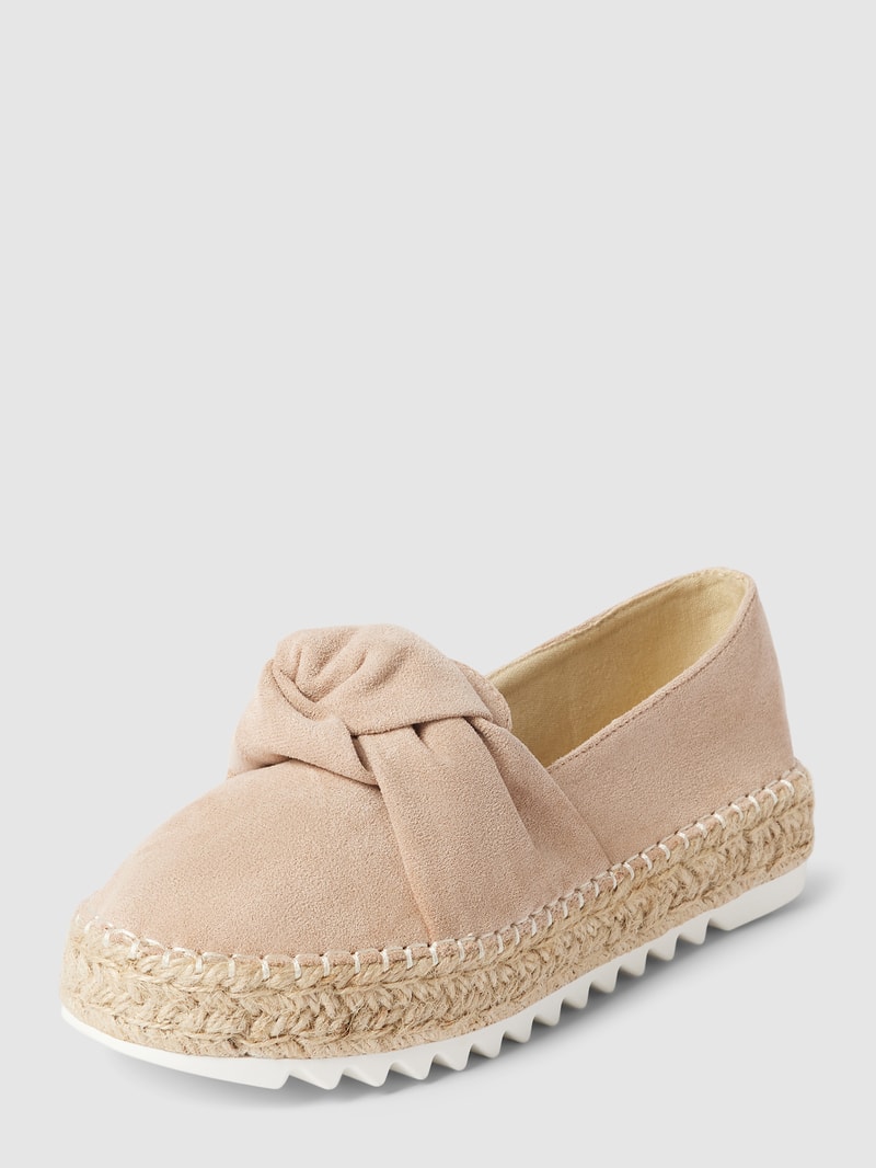 Mokassins mit Knoten-Detail in beige