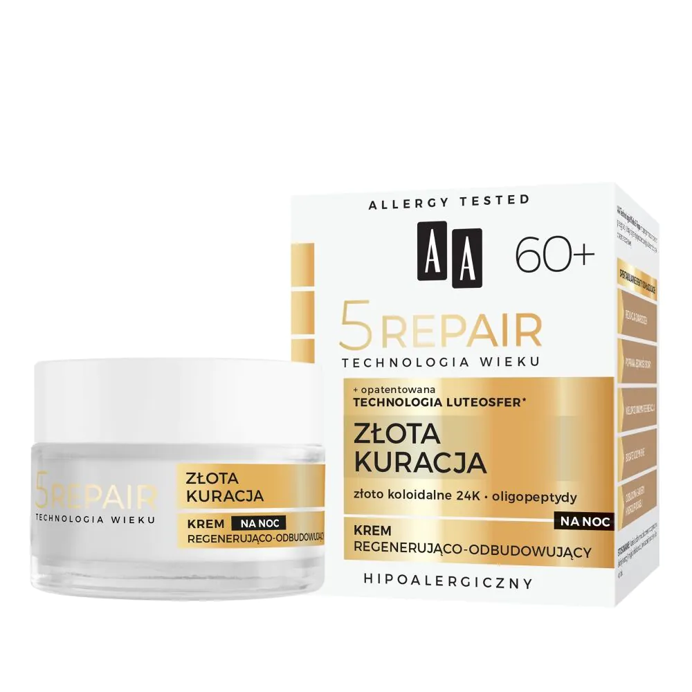 AA Age Technology 5Repair 60+ Golden Treatment Regenererende og genopbyggende natcreme
