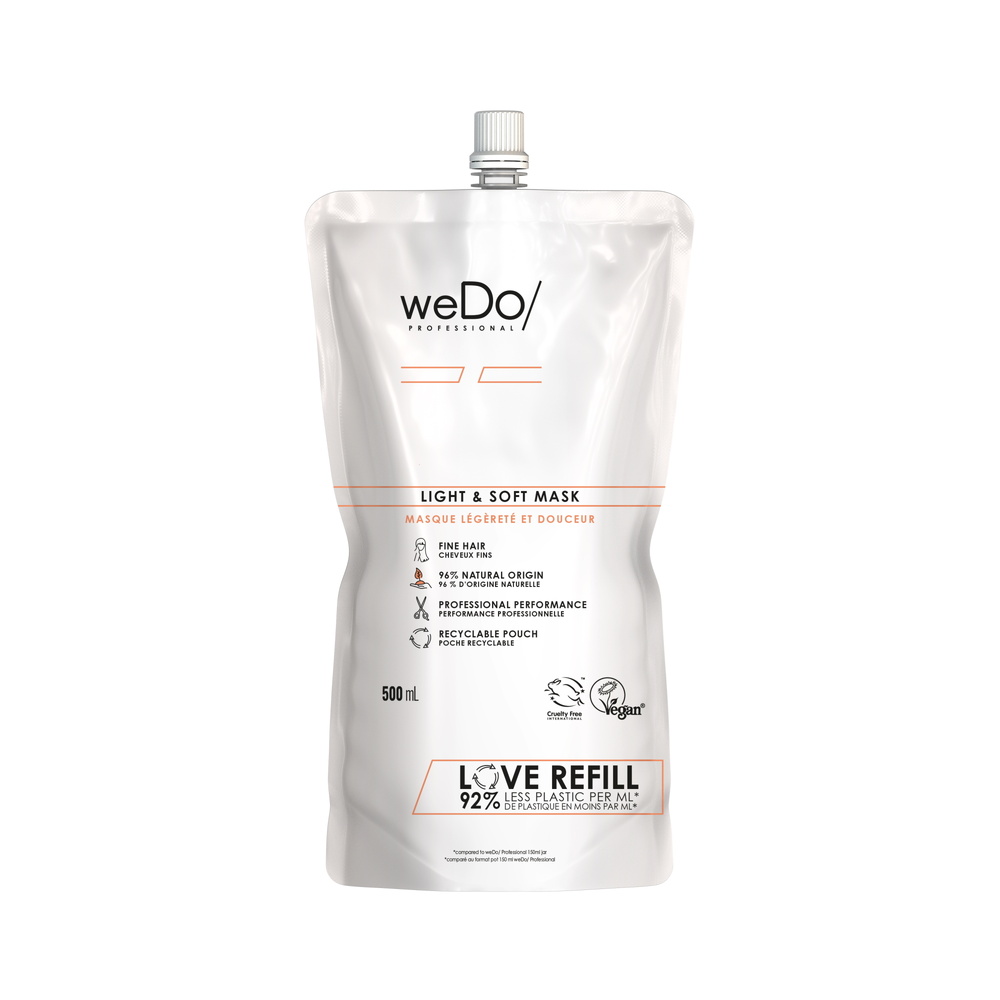 wedo Masque cheveux Vegan Légèreté et Douceur recharge pour cheveux fins Masque vegan sans silicone pour cheveuxfins