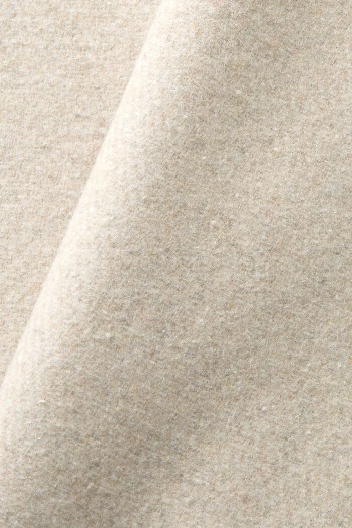 Recycelt: Mantel aus Wollmix mit Gürtel