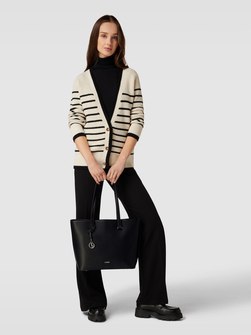 Shopper mit Label-Applikation Modell 'FILIPPA' in schwarz