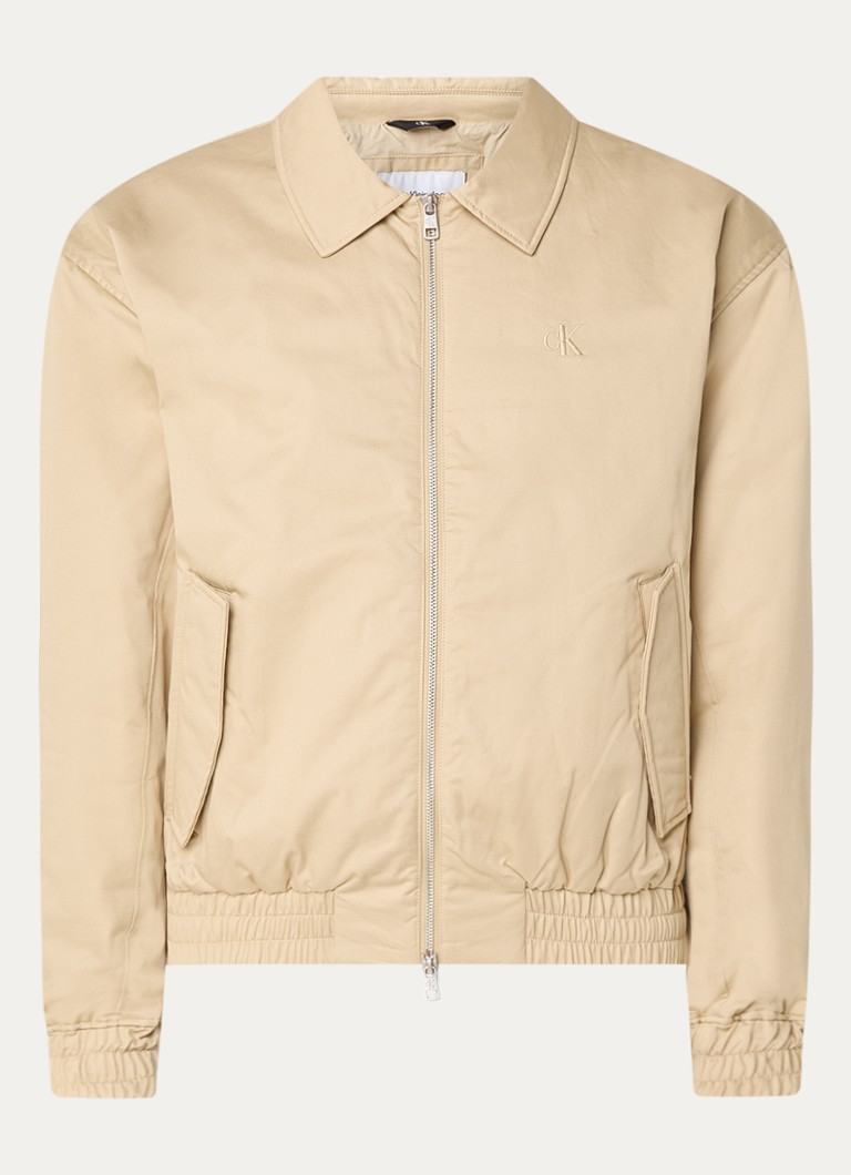 Calvin Klein bomber jacket with flap pockets and logo embroidery