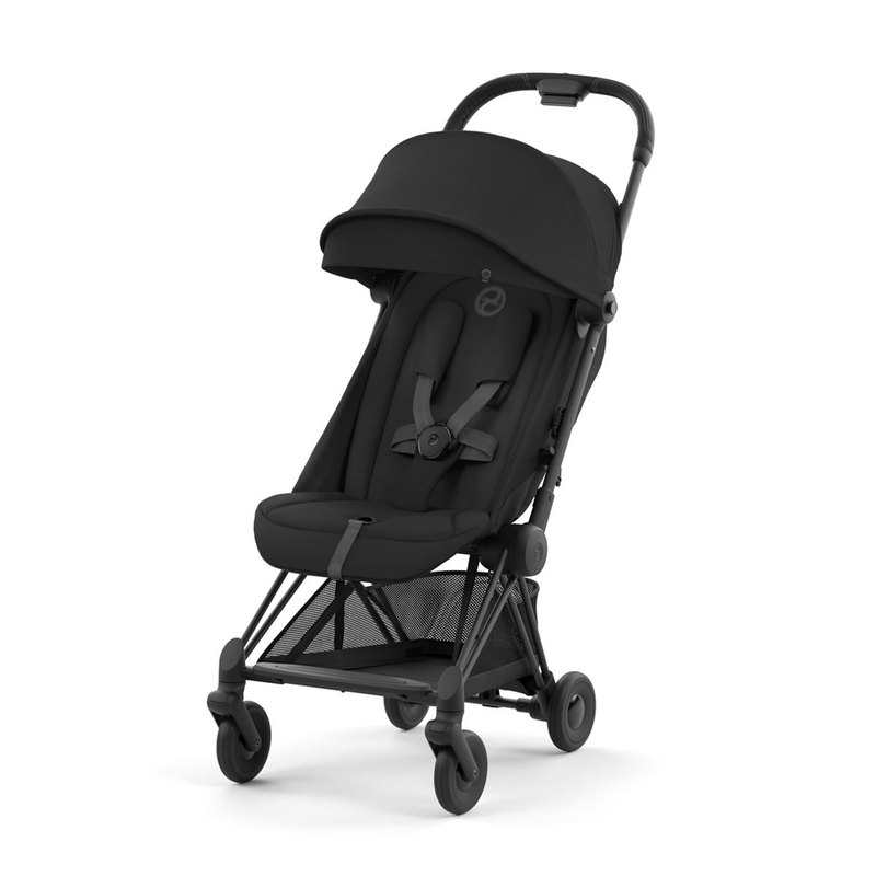 Poussette compacte Coya chassis noir assise Sepia Black Cybex