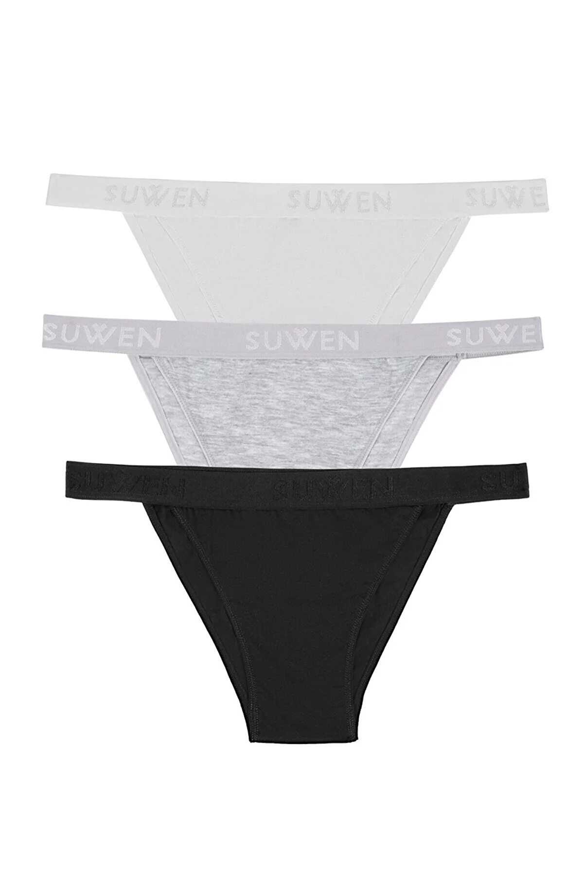 SUWEN  3-teiliges Slip-Höschen aus Baumwolle