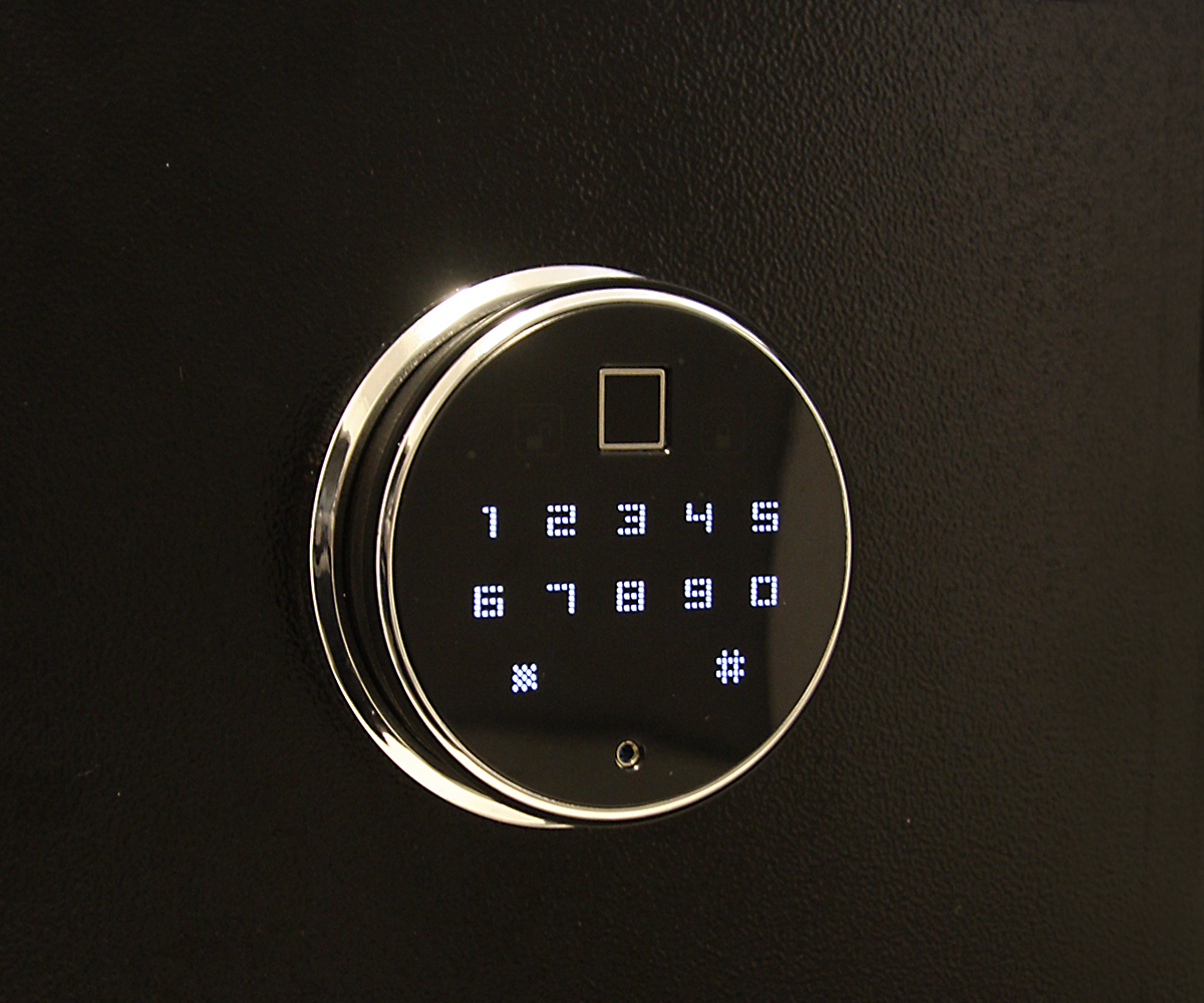 Basi Elektronik-Möbel-Tresor - mySafe Premium 350 - Code/Fingerprint - Schwarz