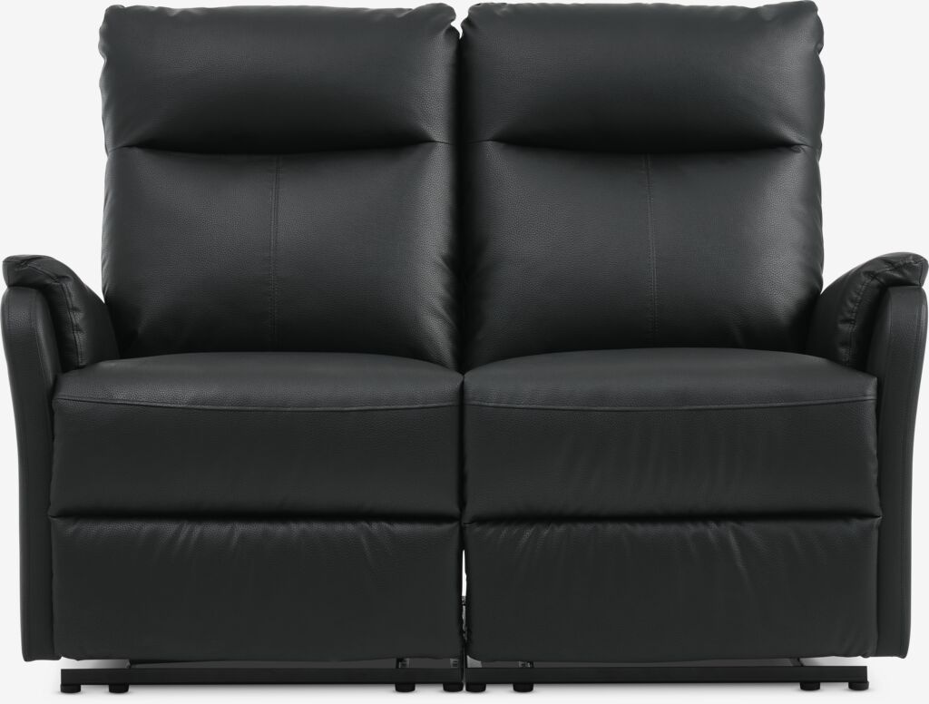 ABILDSKOV ABILDSKOV Elektrisches 2-Sitzer-Sofa, schwarzes Kunstleder