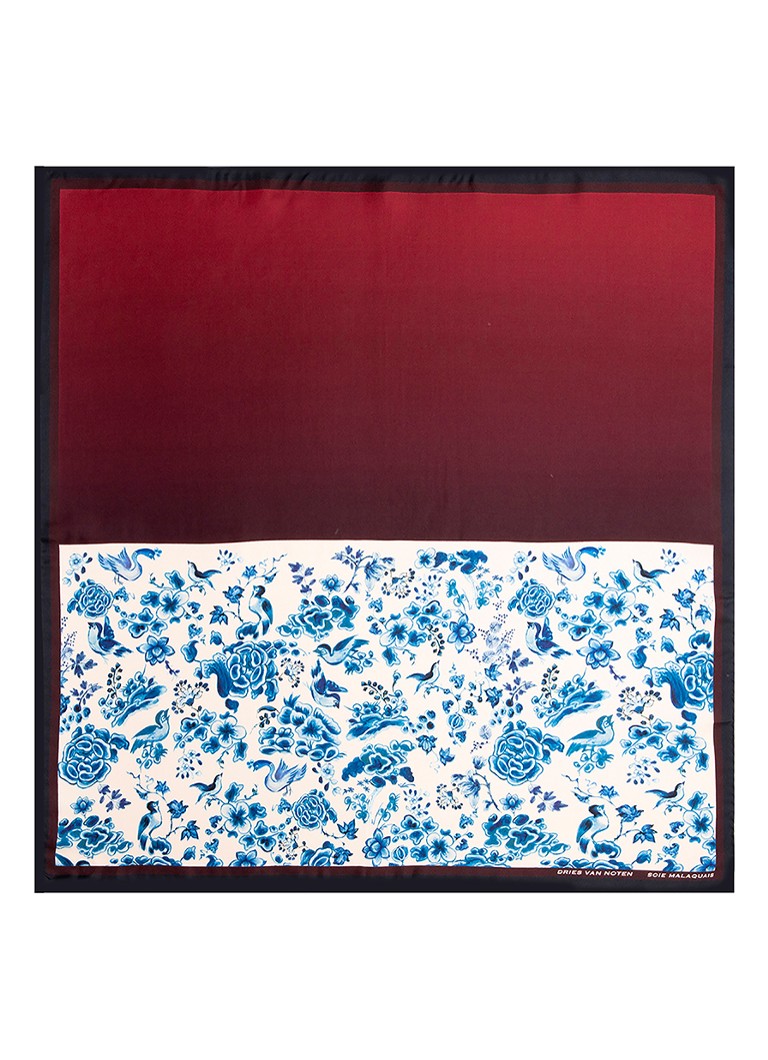 Dries Van Noten Foulard Soie Malaquais -silkkihuivi 75 x 75 cm