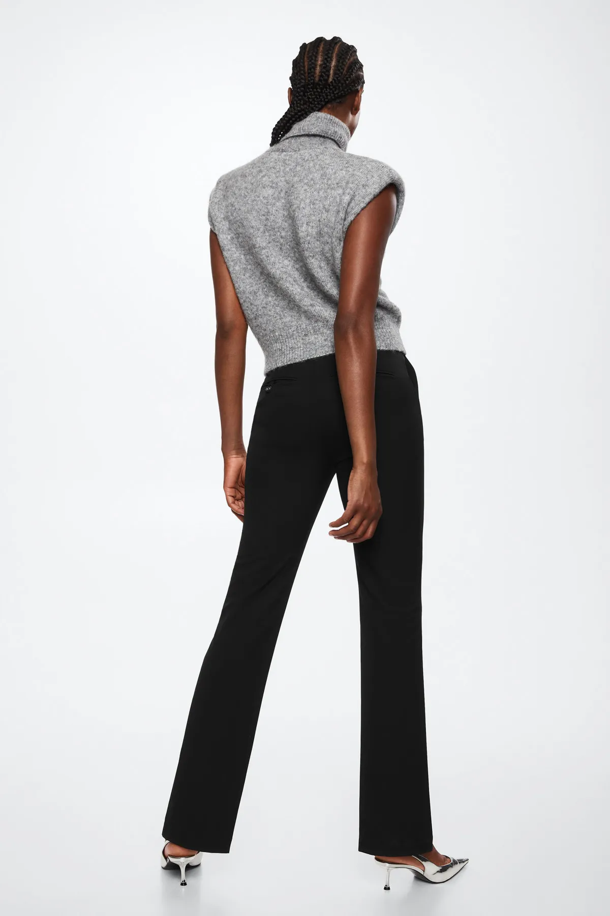 MANGO  Schwarze Damenhose 37034385