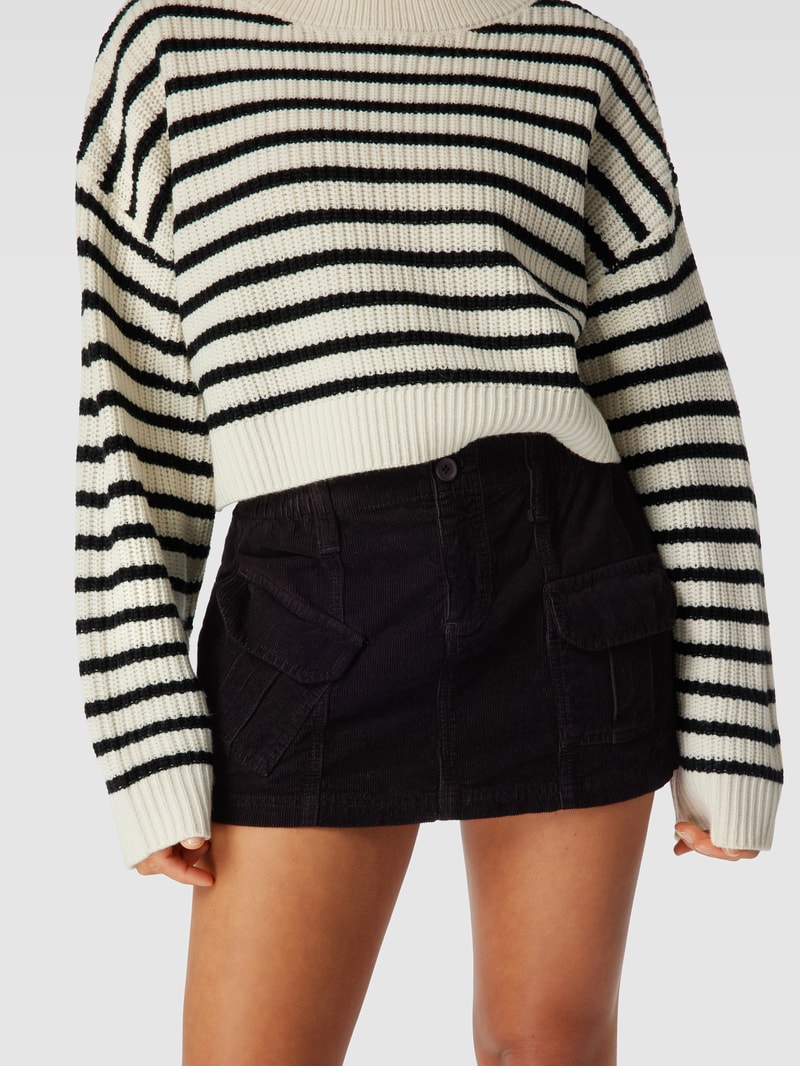 Minirock aus Cord Modell 'CORD CARGO SKIRT' in schwarz