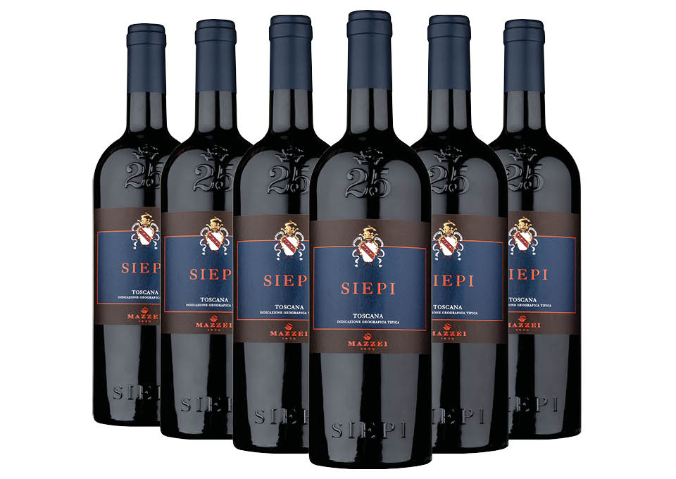 Toscana Rosso  IGT Castello di Fonterutoli Siepi 2019 Marchesi Mazzei 6 bouteilles de 0,75 ℓ