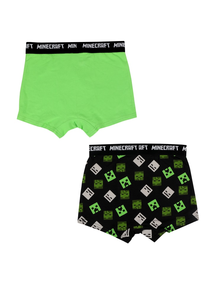 Minecraft Minecraft Boxershorts Unterhosen 2er Pack in grün günstig kaufen