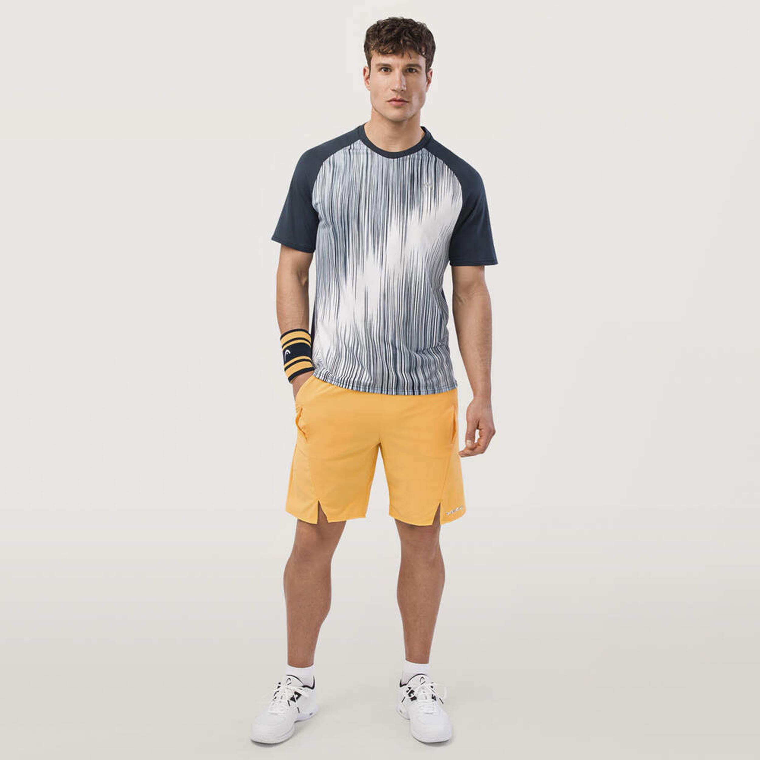 Performance T-Shirt Herren - Dunkelblau, Weiß