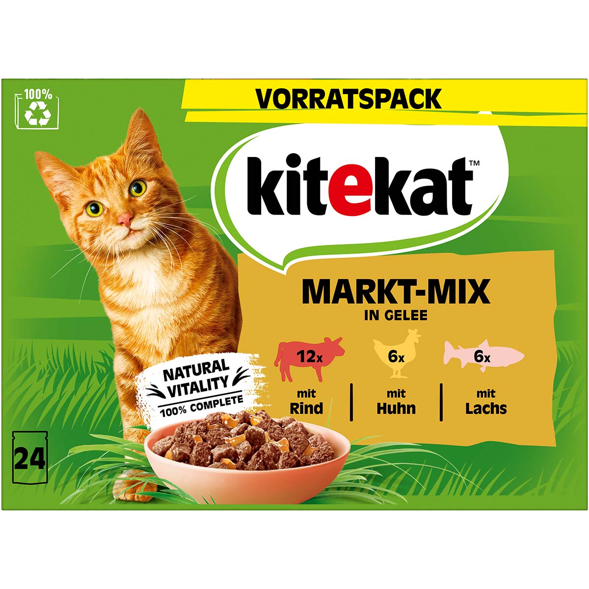 Kitekat Multipack Markt-Mix in Gelee 24x85g kaufen bei ZooRoyal