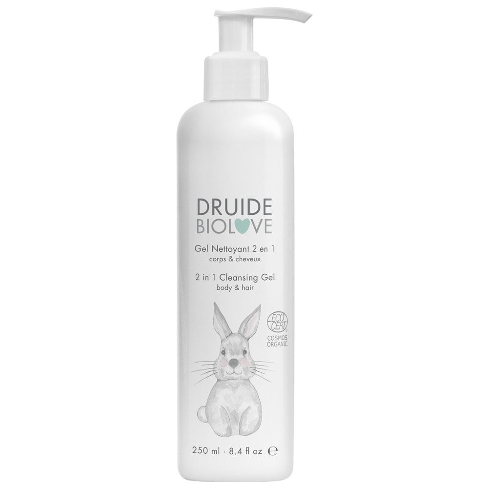 druide Gel Nettoyant 2 en 1 corps et cheveux Soin lavant Bio ultra-doux pour bébés et jeunes enfants | Druide BioLove