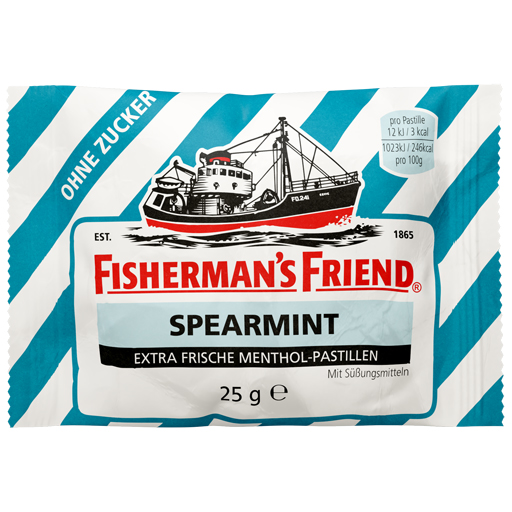 FISHERMANS FRIEND Spearmint ohne Zucker Pastillen  25 g  Pastillen