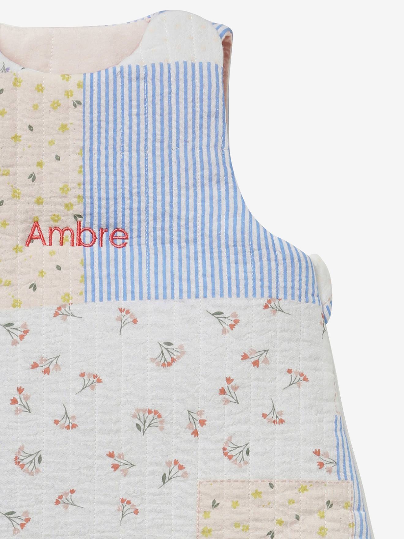 Vertbaudet Ärmelloser Baby Schlafsack SOMMERHAUS Oeko-Tex personalisierbar - mehrfarbig