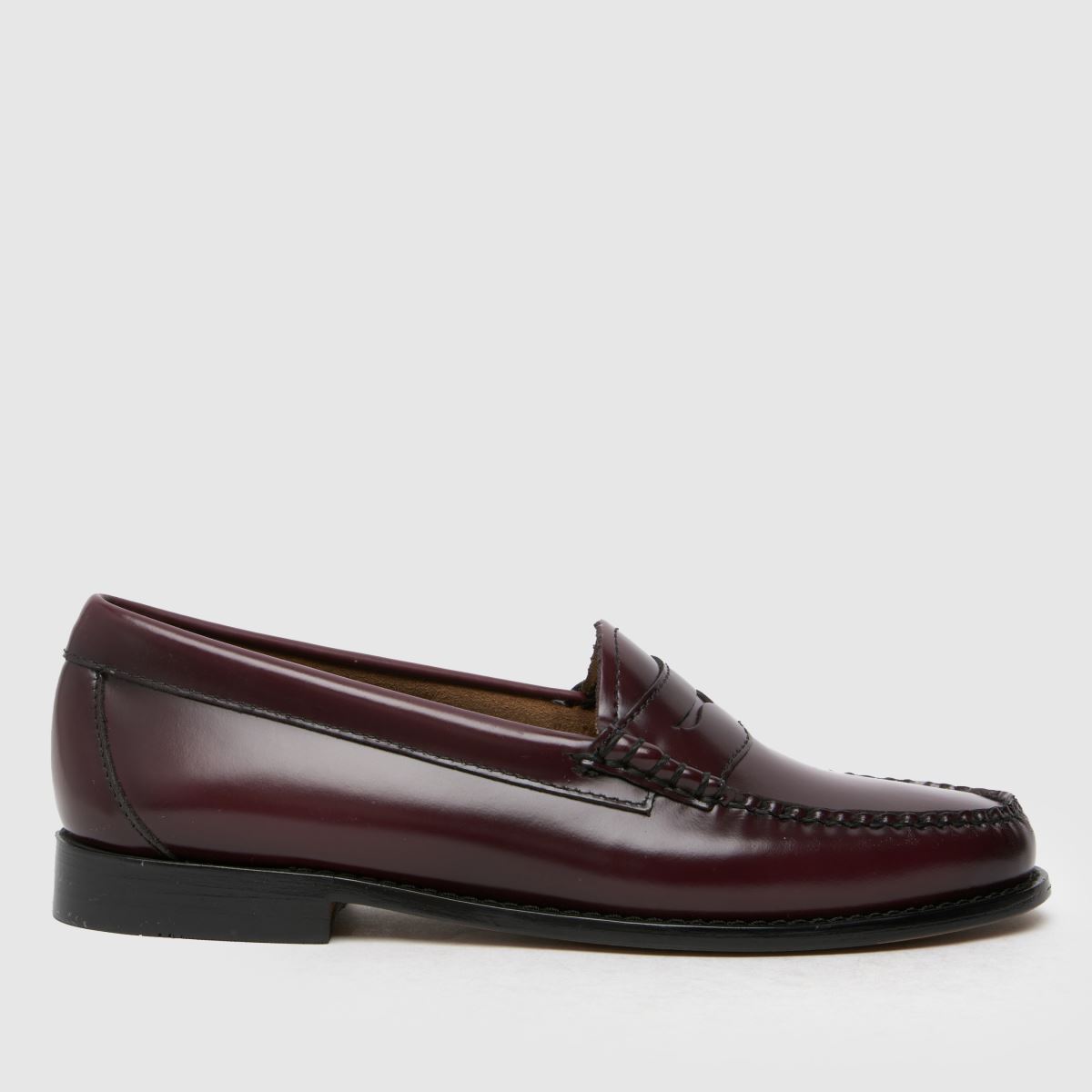 GH BASS – Enkla Weejuns – Penny Loafers i vinröda, platta skor
