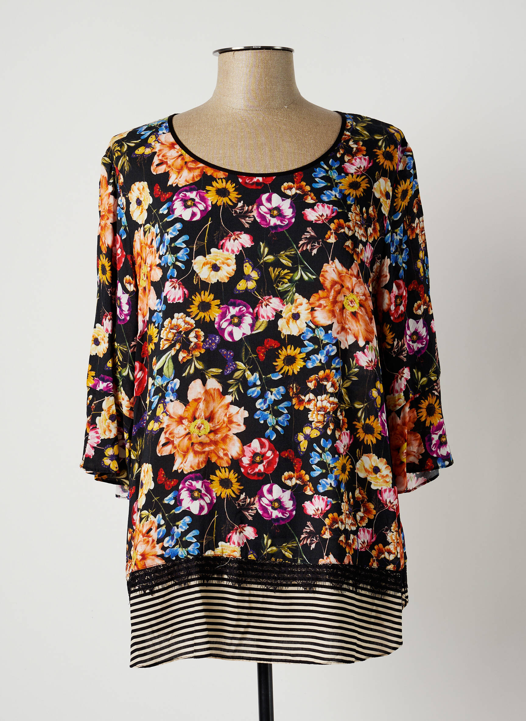 Fred Sabatier Tuniquemanchelongue Femme couleur noir