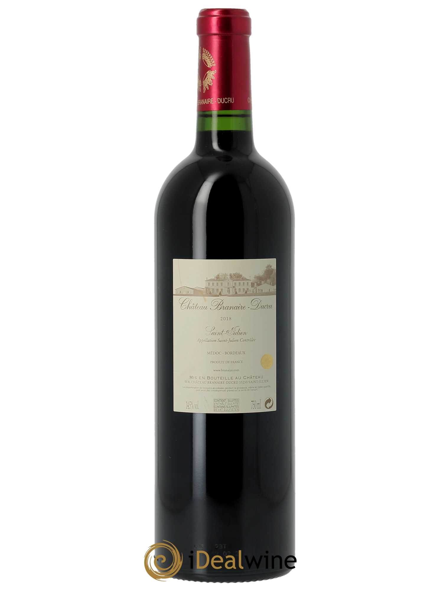 Château Branaire Ducru 4ème Grand Cru Classé (CBO à partir de 6 bts) 2018 - Lot de 1 Bouteille