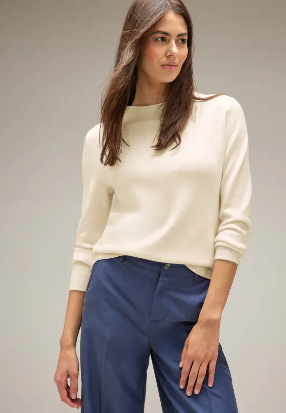 Street One Pullover in Melange Optik