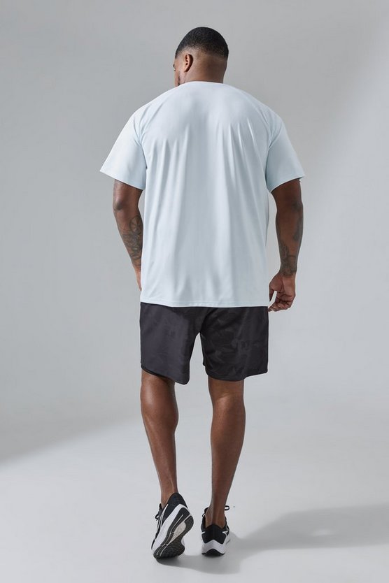 Plus Man Active Camouflage Raglan Performance T-Shirt