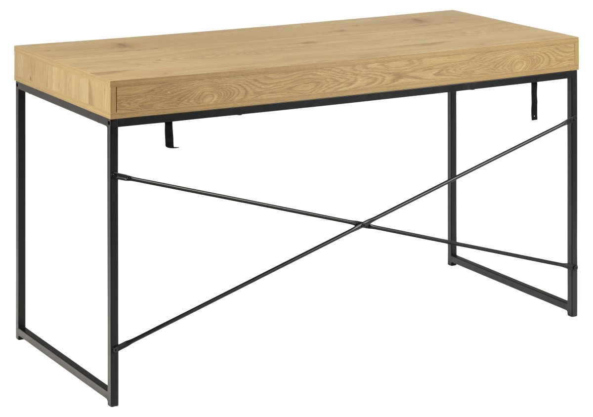 Schreibtisch Seaford mit Schublade Eiche 140 x 58 cm