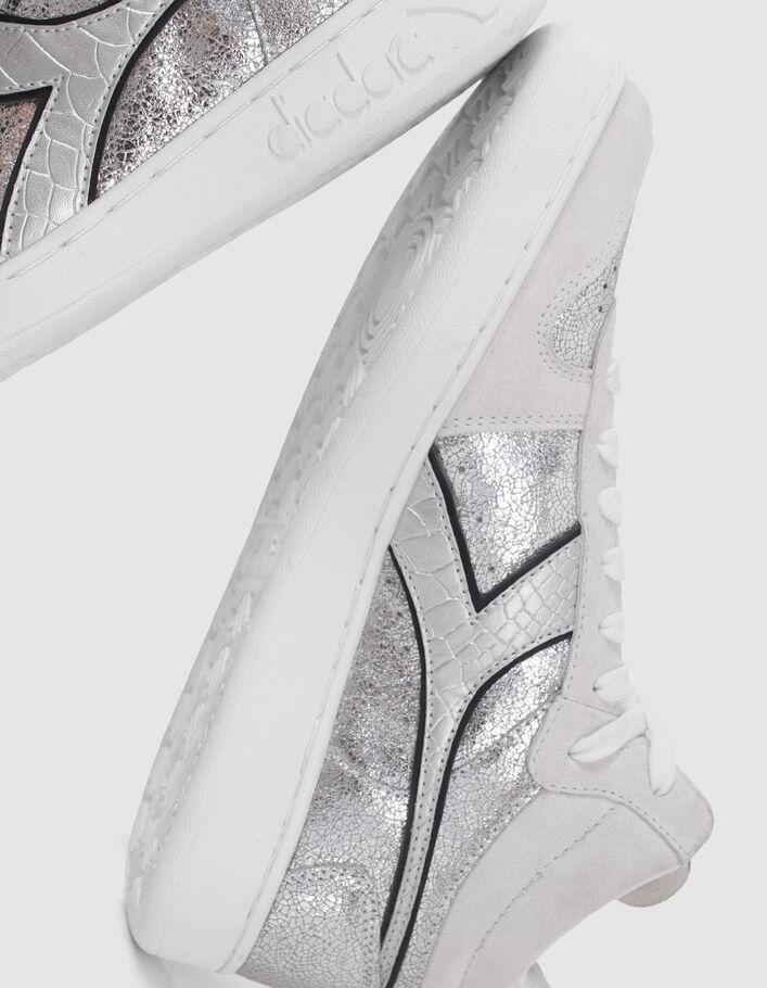 Baskets silver en cuir IKKS X DIADORA Femme