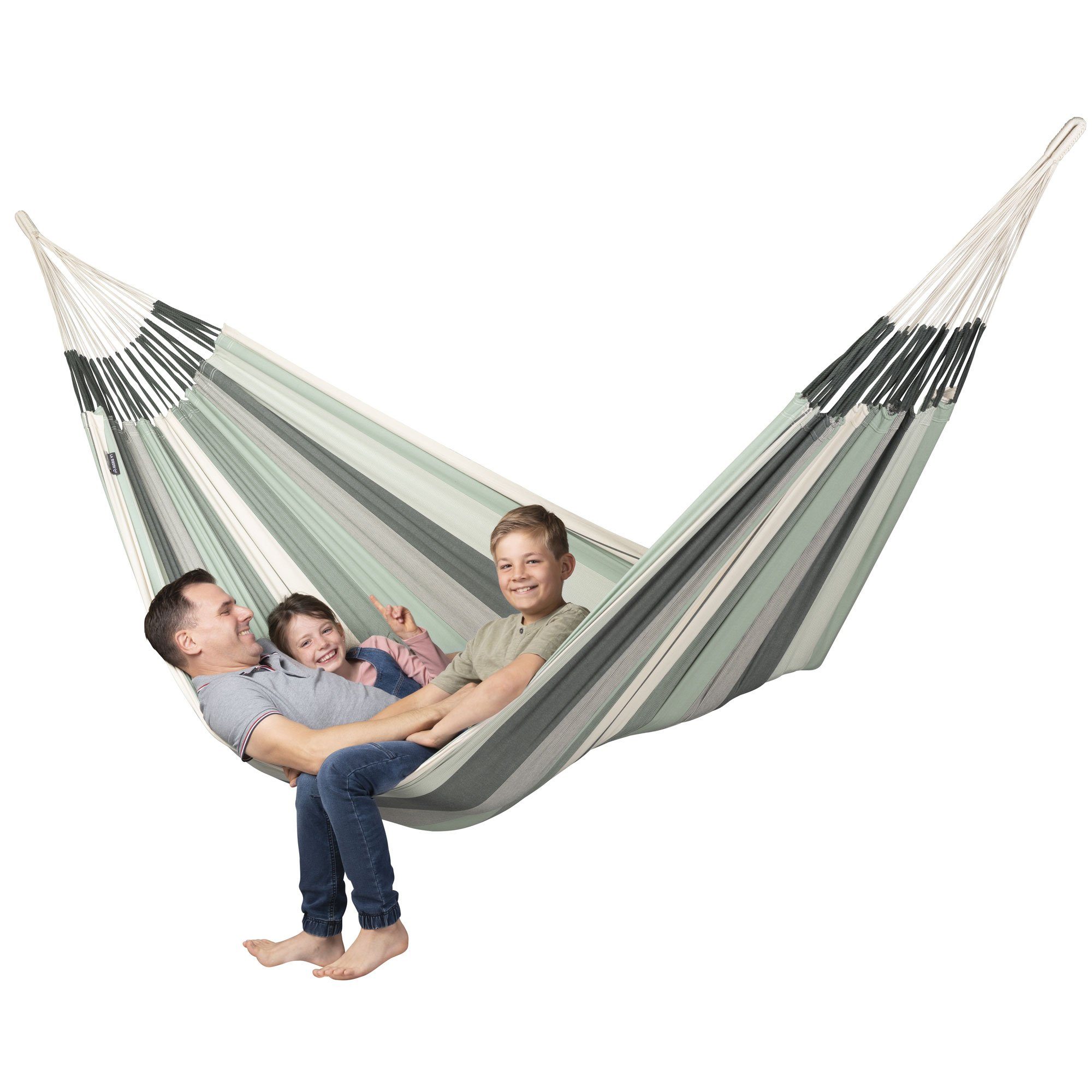 La Siesta Hängematte Kingsize Hängematte Modesta Olive grün La Siesta Bio Baumwolle Tuchhängematte, Hochwertige Qualität