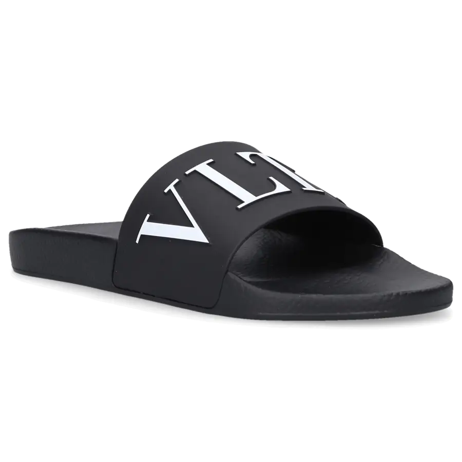 Valentino Garavani - Badeschuhe VLTN Kautschuk - schwarz