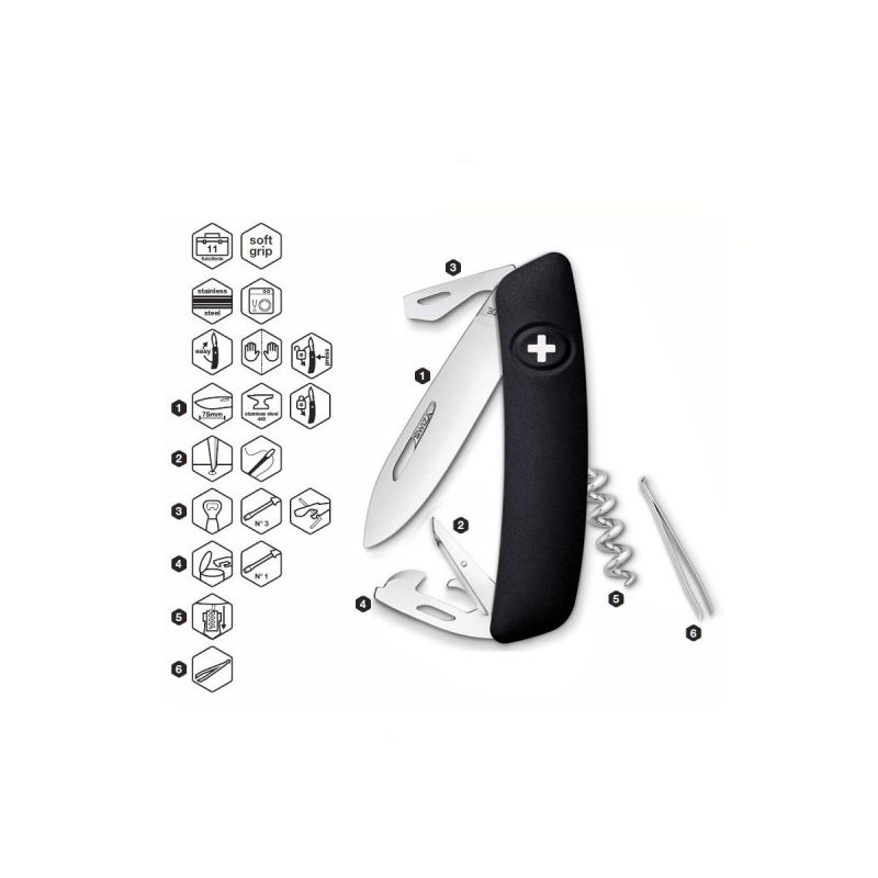 Swiza D03 Black, Schweizer Taschenmesser made in Swiss