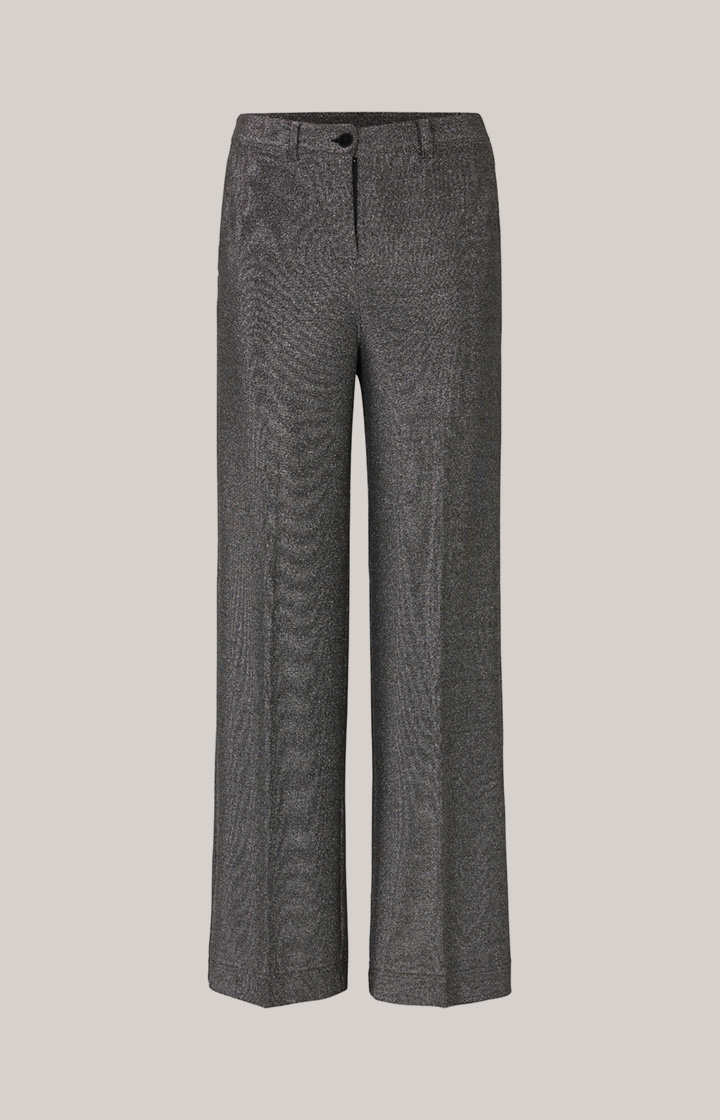 Lurex-Hose in Grau-Glitzer