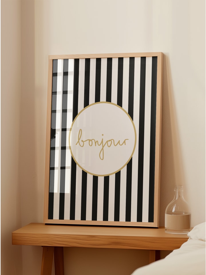 Tales by Jen Poster / Kunstdruck „Bonjour“ I Ohne Rahmen günstig kaufen