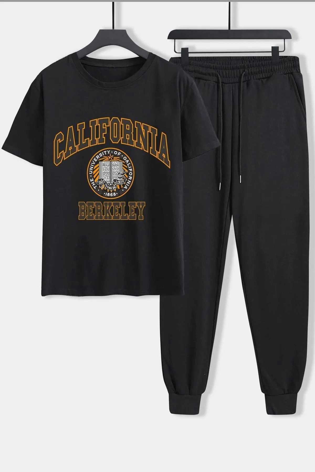 uyguntarz  Zweiteiliges Unisex-Trainingsanzugset mit California-Aufdruck
