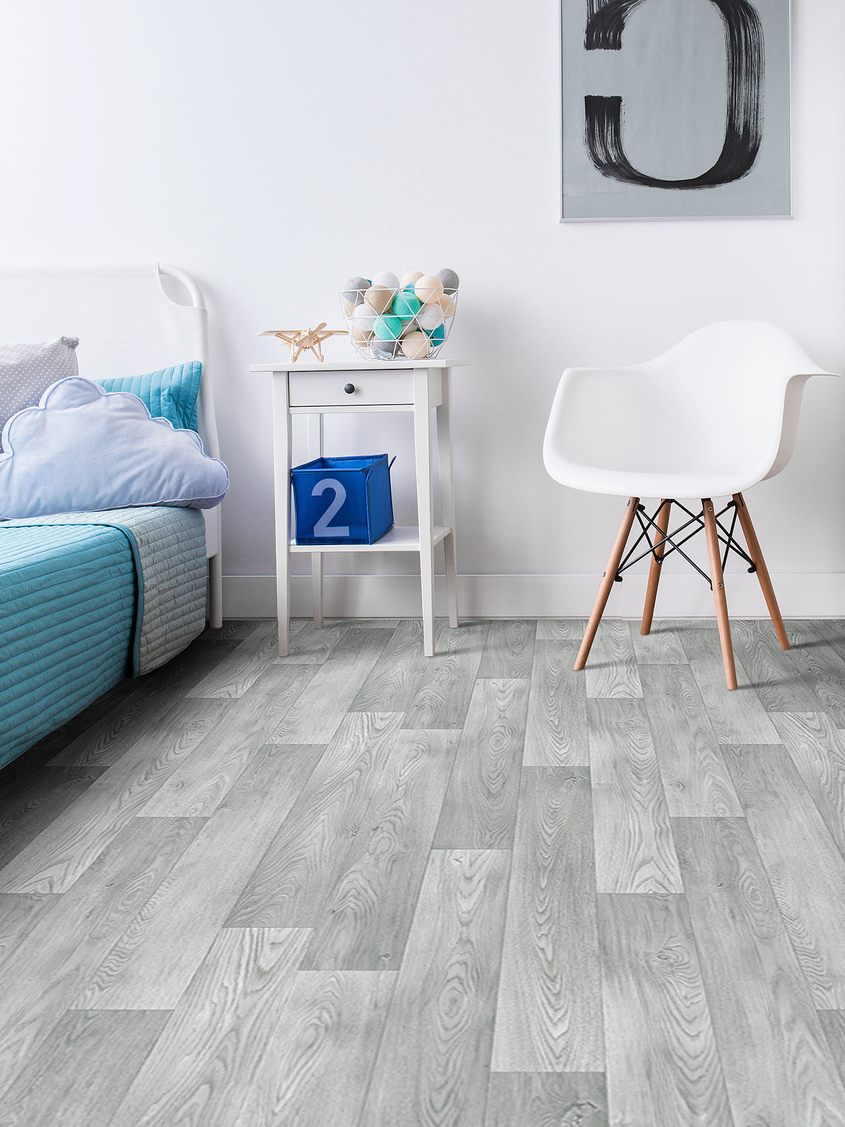 Texwood Vinyl-Rollenware, Eiche Grau 997L